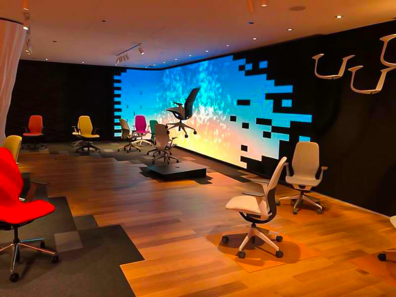 美國Steelcase展示廳顯示屏項(xiàng)目