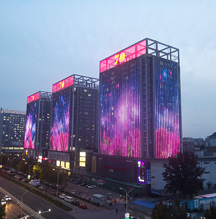 北京大興百聯(lián)清城購物中心夜景LED點(diǎn)光源項目